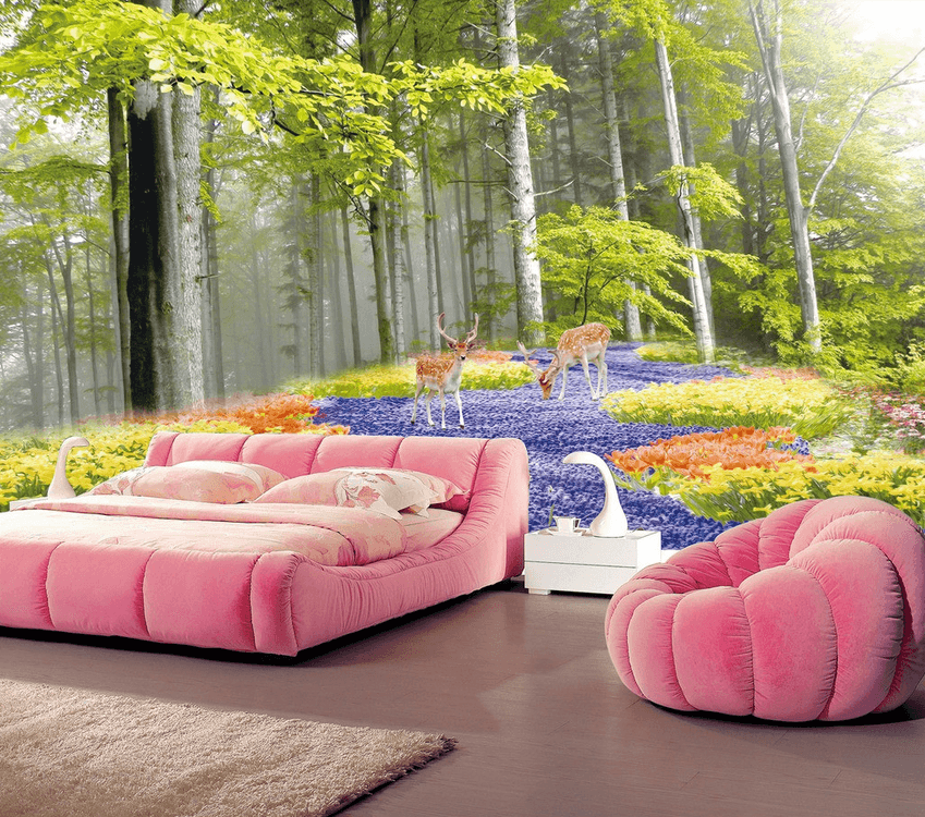 Flowers Fields Elks Wallpaper AJ Wallpaper