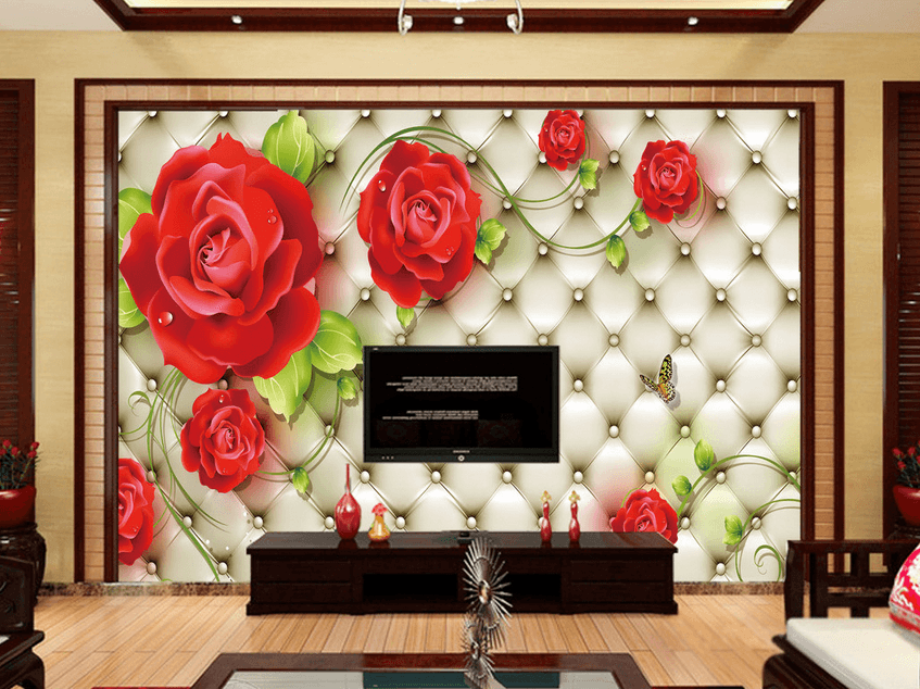 Dazzling Red Blossoms Wallpaper AJ Wallpaper