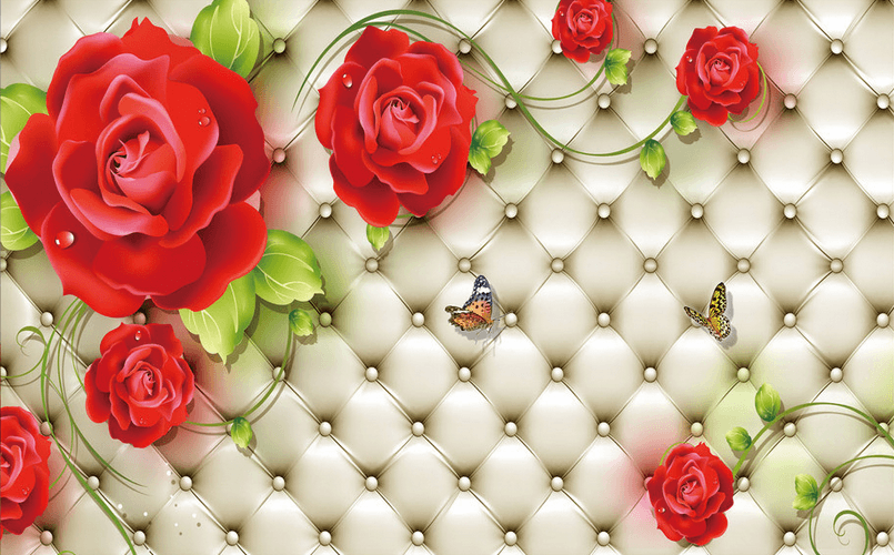 Dazzling Red Blossoms Wallpaper AJ Wallpaper