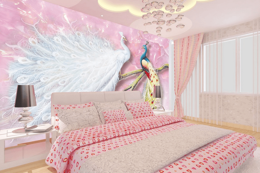 Romantic Peacocks Wallpaper AJ Wallpaper