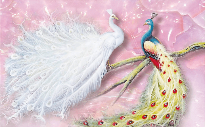 Romantic Peacocks Wallpaper AJ Wallpaper