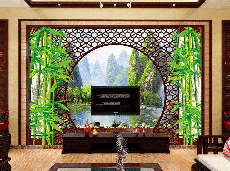 Window Bamboos Wallpaper AJ Wallpaper