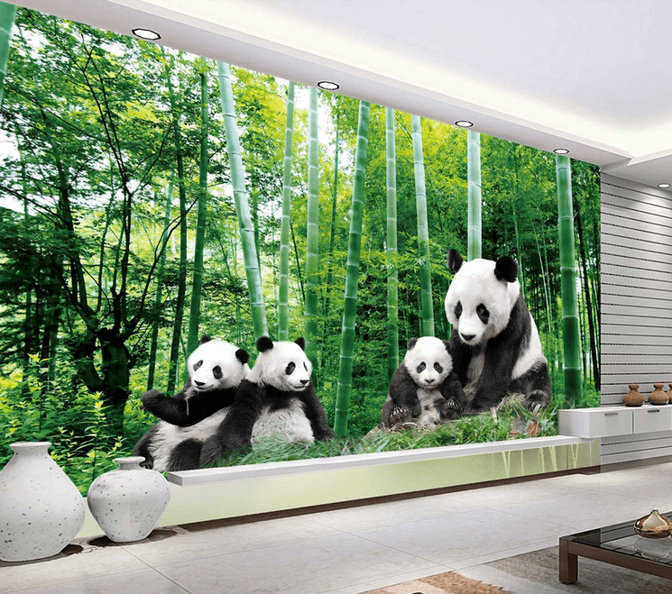 Bamboo Forest Pandas Wallpaper AJ Wallpaper 2