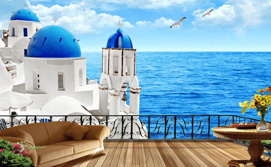 Sea Coast Church Wallpaper AJ Wallpaper