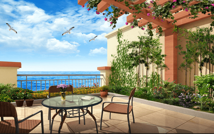 Luxurious Big Balcony Wallpaper AJ Wallpaper