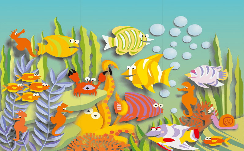 Cartoon Fishes Wallpaper AJ Wallpaper
