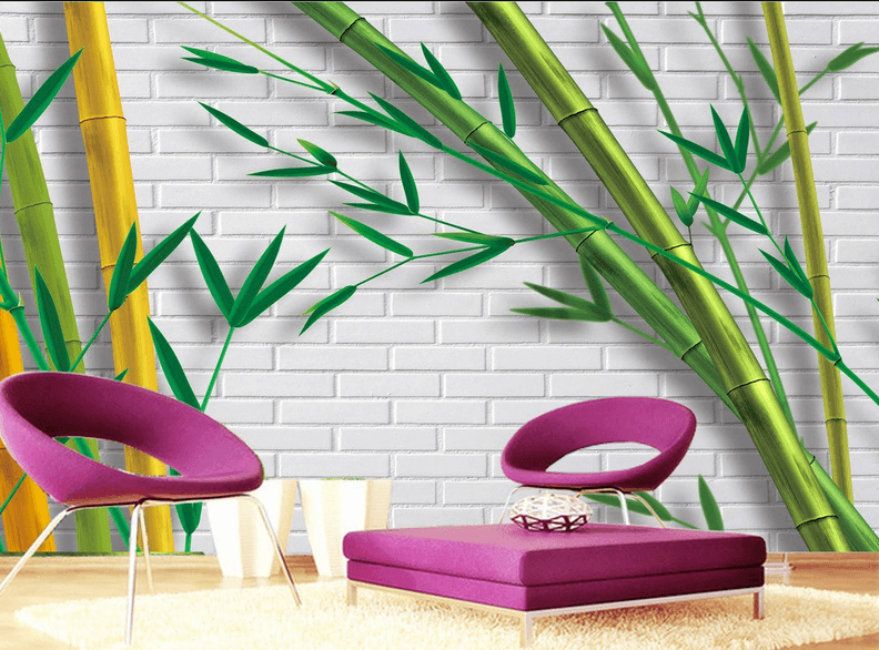 Colored Bamboos Wallpaper AJ Wallpaper