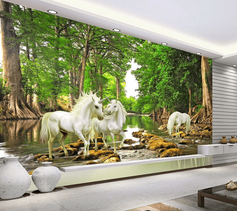Forest River Unicorns Wallpaper AJ Wallpaper 2