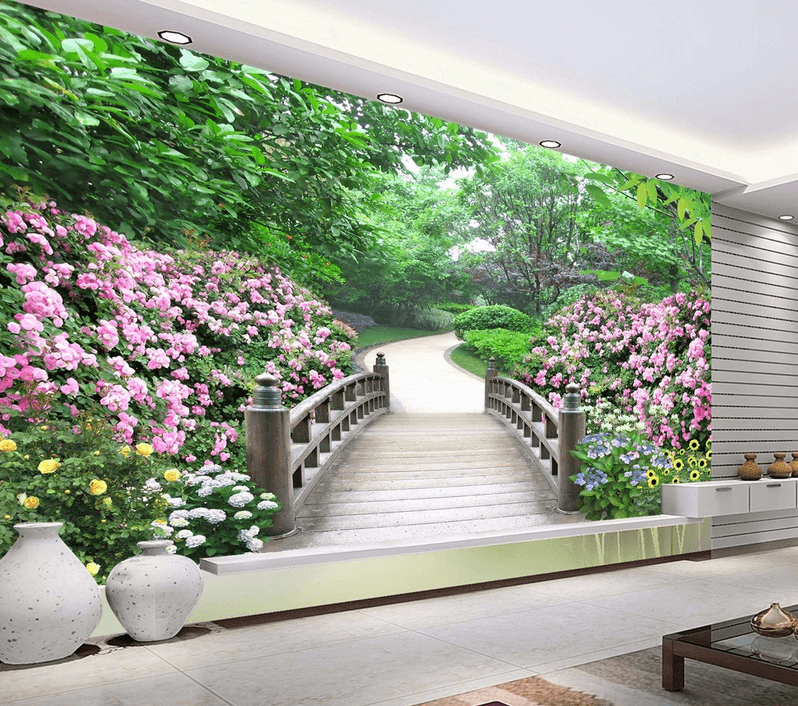 Beautiful Green Garden Wallpaper AJ Wallpaper 2