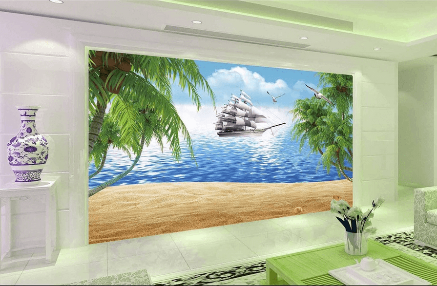 Galleon And Beach Wallpaper AJ Wallpaper