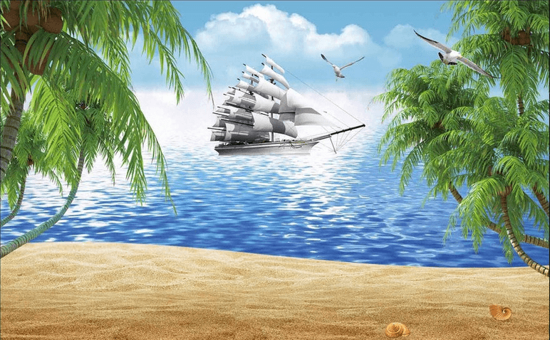 Galleon And Beach Wallpaper AJ Wallpaper