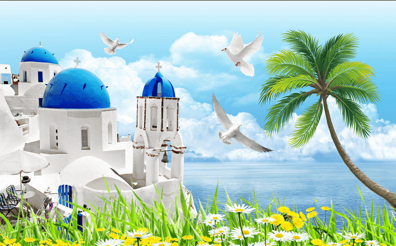 Sea Coast Beautiful Church Wallpaper AJ Wallpaper