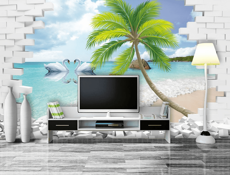 Beach And Bricks Wallpaper AJ Wallpaper