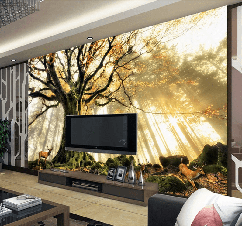 Under Tree Rest Elks Wallpaper AJ Wallpaper