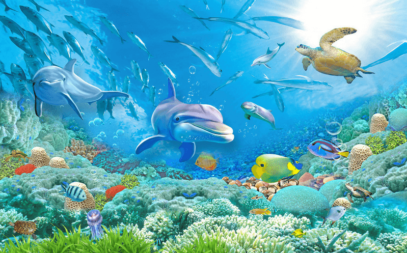 Bright Blue Ocean Wallpaper AJ Wallpaper 2