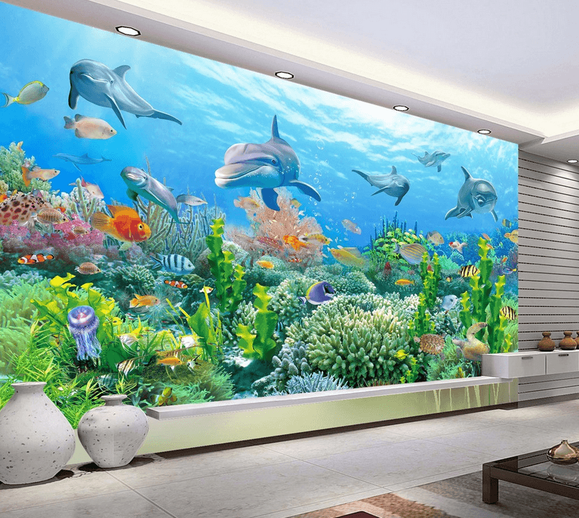 Seabed Swimming Fishes Wallpaper AJ Wallpaper 2