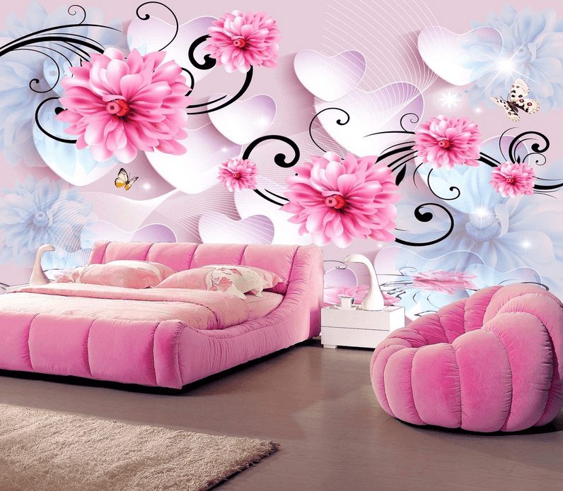 Romantic Pink Blossoms Wallpaper AJ Wallpaper