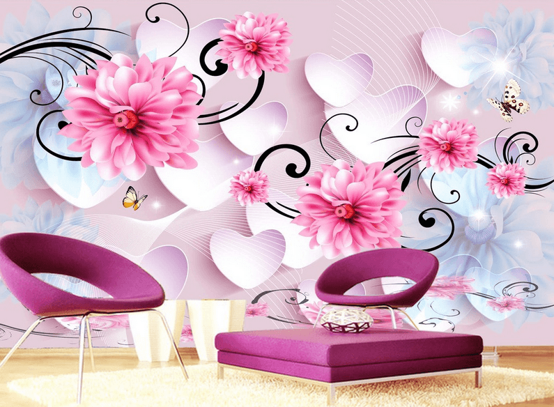 Romantic Pink Blossoms Wallpaper AJ Wallpaper