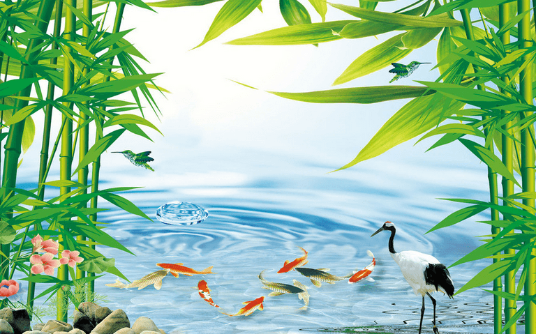 Bamboos And Animals Wallpaper AJ Wallpaper