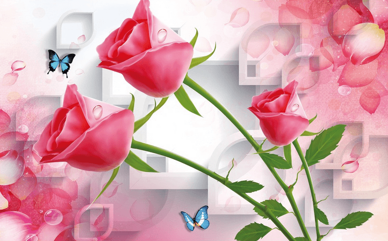 Fresh Red Roses Wallpaper AJ Wallpaper