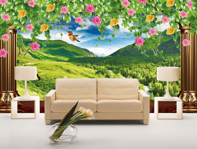 Pillars And Scenery Wallpaper AJ Wallpaper