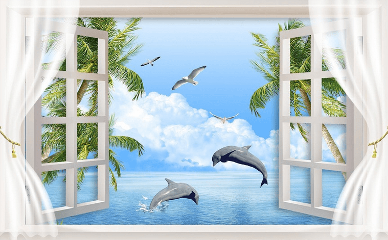 Window Ocean Landscape Wallpaper AJ Wallpaper