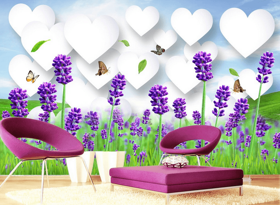 Fresh Purple Flowers Wallpaper AJ Wallpaper