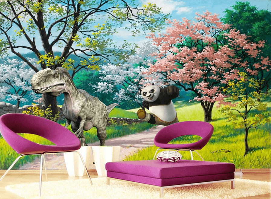 Dinosaur And Panda Wallpaper AJ Wallpaper