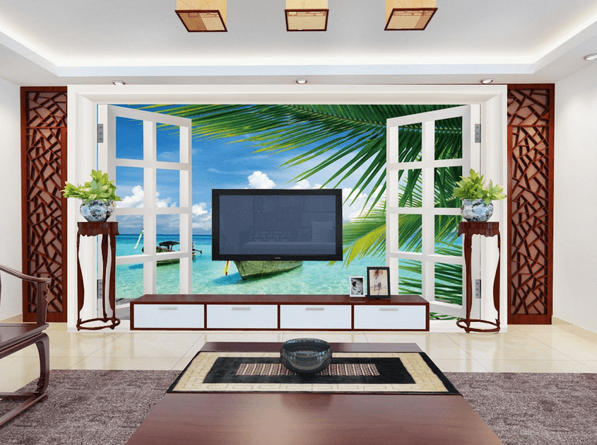 Out Window Ocean Wallpaper AJ Wallpaper