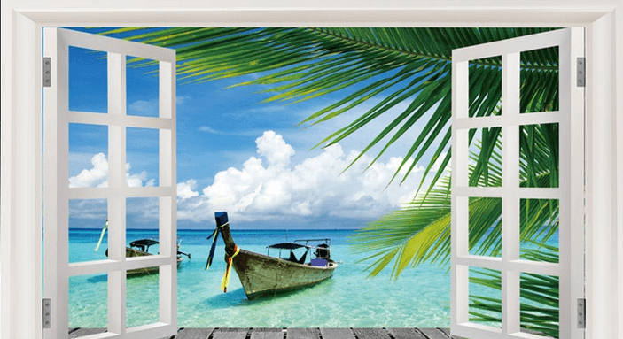 Out Window Ocean Wallpaper AJ Wallpaper