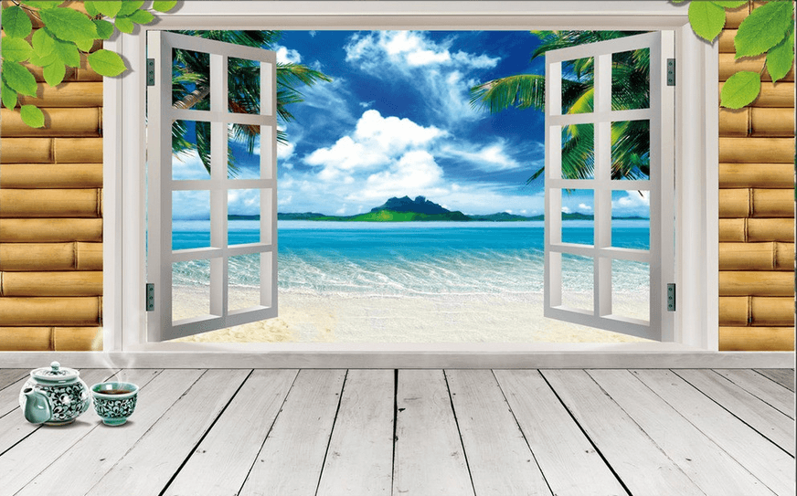 Beautiful Window Scenery Wallpaper AJ Wallpaper