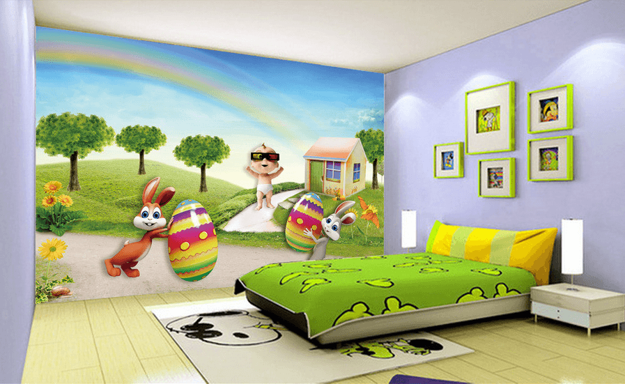Baby And Rabbits Wallpaper AJ Wallpaper