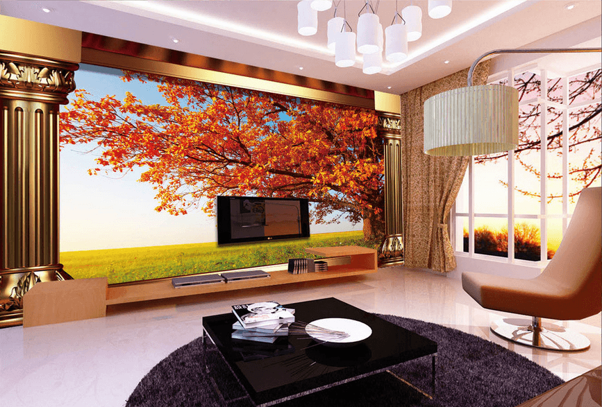 Pillars And Tree Wallpaper AJ Wallpaper