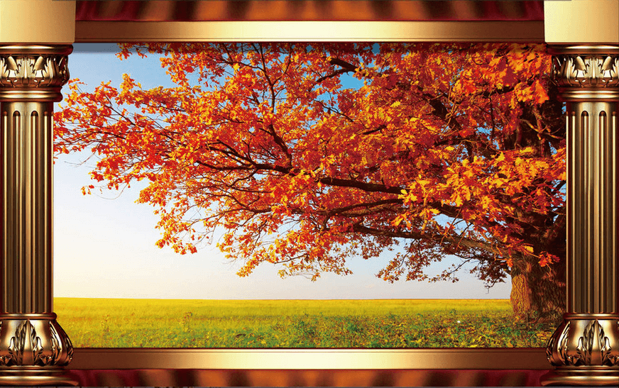 Pillars And Tree Wallpaper AJ Wallpaper