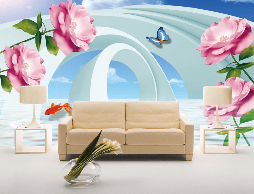 Blossoms And Arches Wallpaper AJ Wallpaper