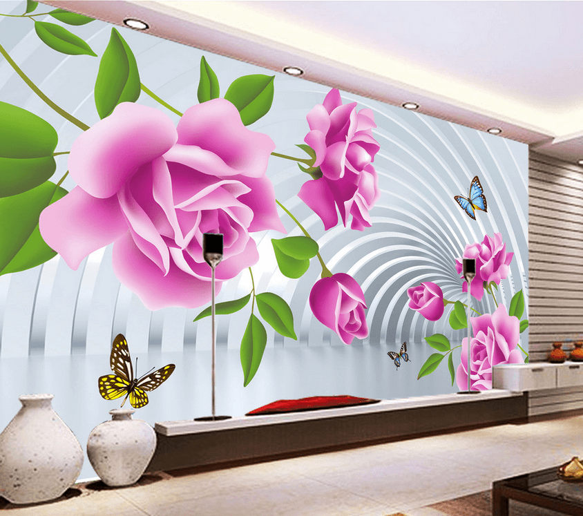 Fresh Flowers And Arches Wallpaper AJ Wallpaper