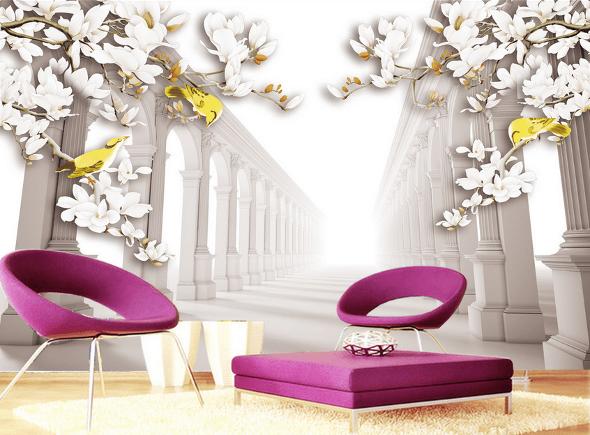 Corridor Blossoms Wallpaper AJ Wallpaper