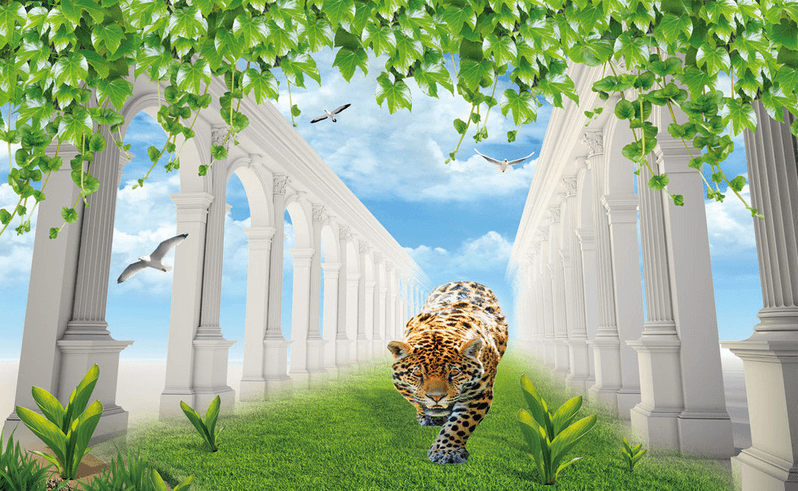 Leopard Corridor Wallpaper AJ Wallpaper
