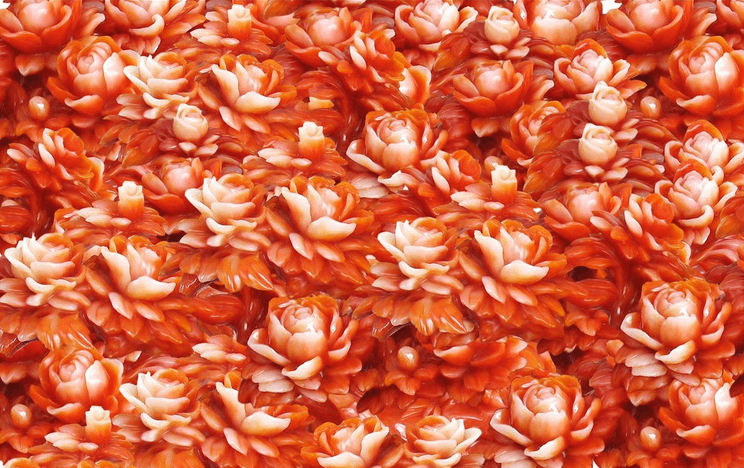 Luxury Jade Carving Flower Wallpaper AJ Wallpaper