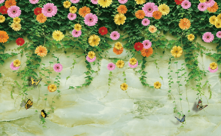 Fashion Flowers Vines Wallpaper AJ Wallpaper