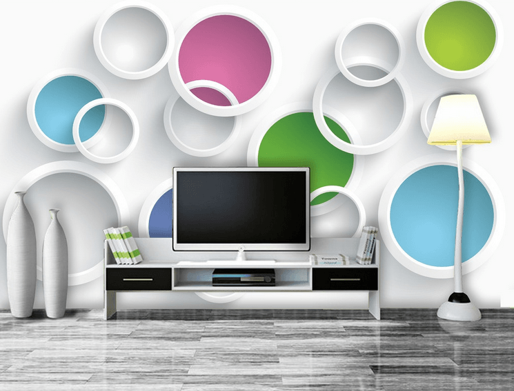 Fashion Colored Circles Wallpaper AJ Wallpaper