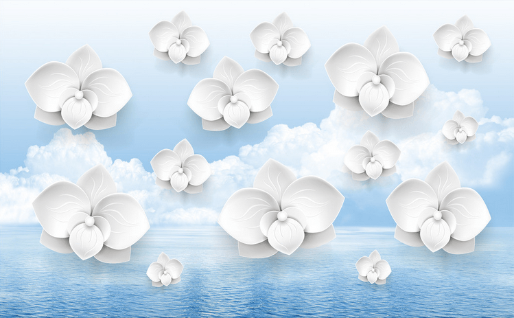 Ocean And Flowers Wallpaper AJ Wallpaper