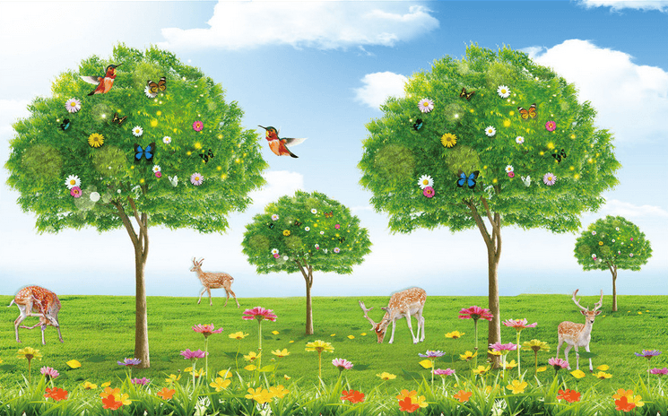 Colorful Grassland Wallpaper AJ Wallpaper