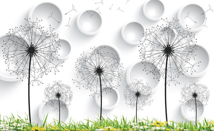 Flying Dandelions Wallpaper AJ Wallpaper