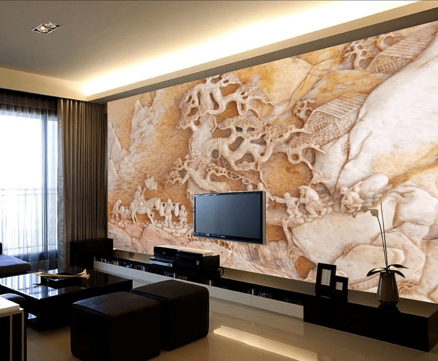 Exquisite Carving Landscape Wallpaper AJ Wallpaper