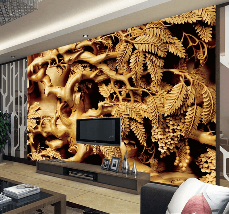 Exquisite Carving Tree Wallpaper AJ Wallpaper