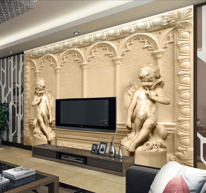 Cute Angels Statues Wallpaper AJ Wallpaper