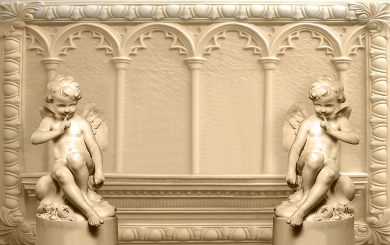 Cute Angels Statues Wallpaper AJ Wallpaper