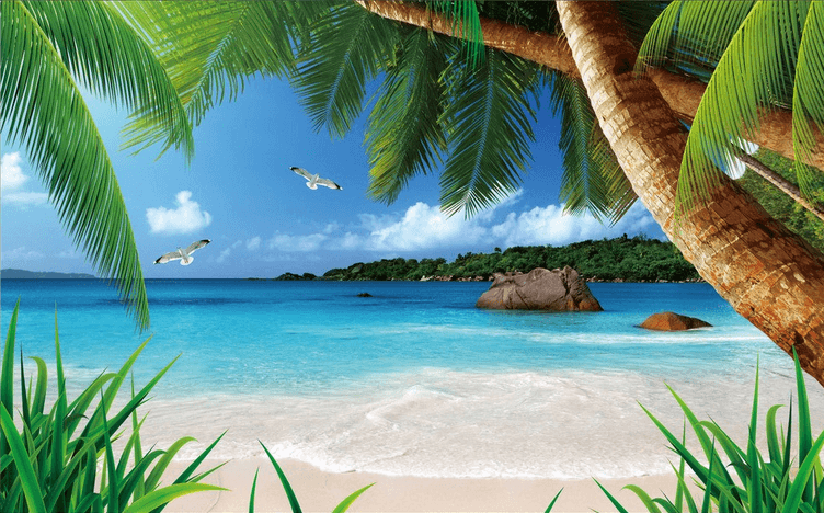Beautiful Beach Landscape Wallpaper AJ Wallpaper
