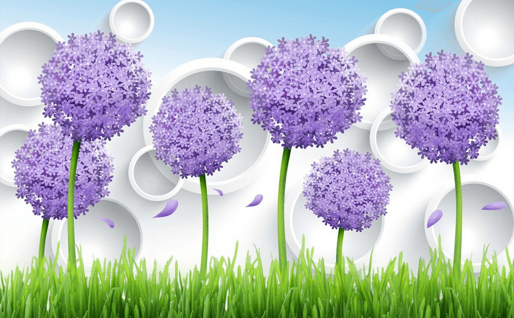 Fresh Purple Blossoms Wallpaper AJ Wallpaper